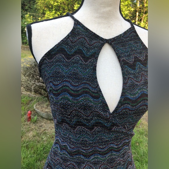 Vintage Y2K Metallic Threading Party Top - Picture 6 of 11